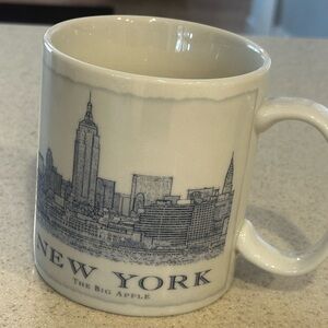 New York Skyline Mug - White and Blue